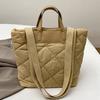 Luxury Quilted Quilted Tote Bag Zipper Large Capacity Shoulder Bag Puffer Tote Bags for Women