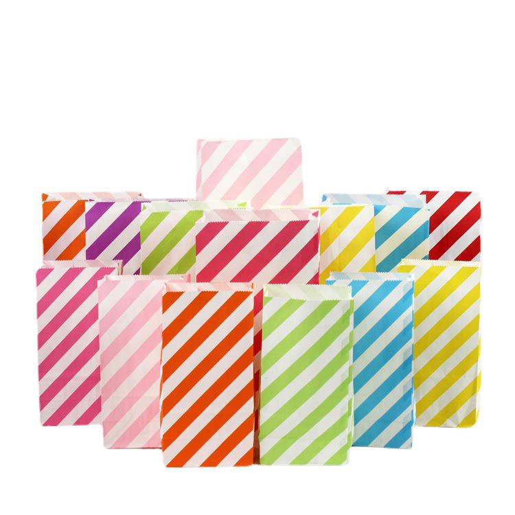 Colorful Polka Dot Kraft Paper Gift Bag with Handle for Takeaway and Baking