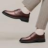 Classic Business Men's Shoes gentleman retro style Daily office dress up party Black Brown genuine leather adult shoes Hot