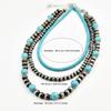 Handmade Turquoise Necklace Set Women Layered Geometric Choker With Sterling Beads Boho Style