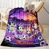 Bluey's Soccer Science Fun Customize Your Name Blanket Lightweight Customizable Blanket Ultra-Soft Perfect for Bedding Chair Office Seaside