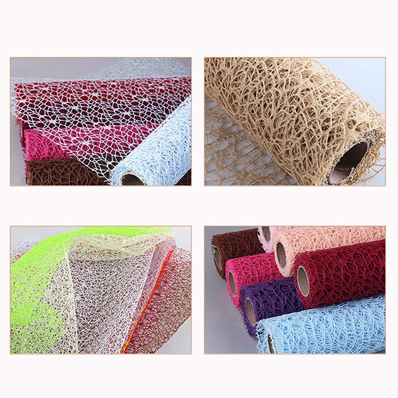 50Cm*4.5M Flower Wrapping Mesh Gauze Bouquet Wrapping Lace Jacquard Net Flower Pattern Mesh Florist Floral Wrapping Paper