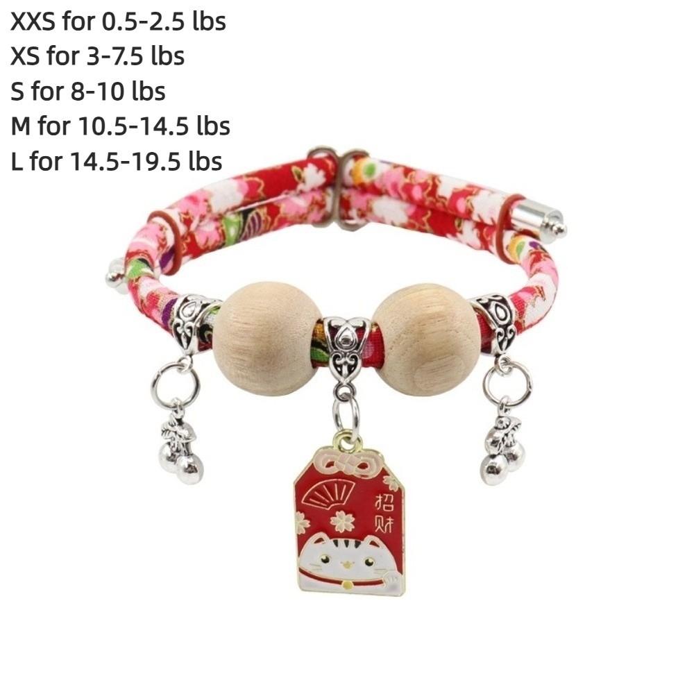 Wear Resistant Flea&Tick Pet Collar Insect Repellent Camphor Pet Necklace Cute Wood Cat Collar