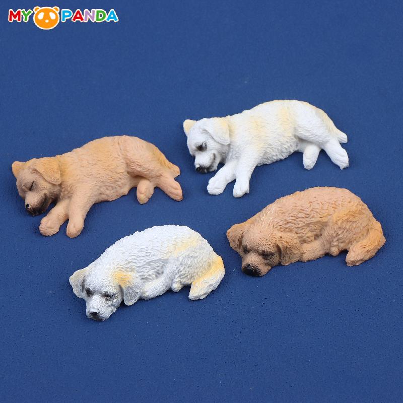 Kawaii Sleeping Model Cute Resin Sleeping Puppy Figures Car Dashboard Ornament Creative Tabletop Decoration Gifts