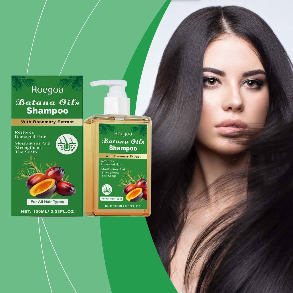 Hoegoa Batana Hair Care Shampoo - Cleansing Scalp Gentle Nourishing, Soft Shiny Hair, Rosemary Shampoo
