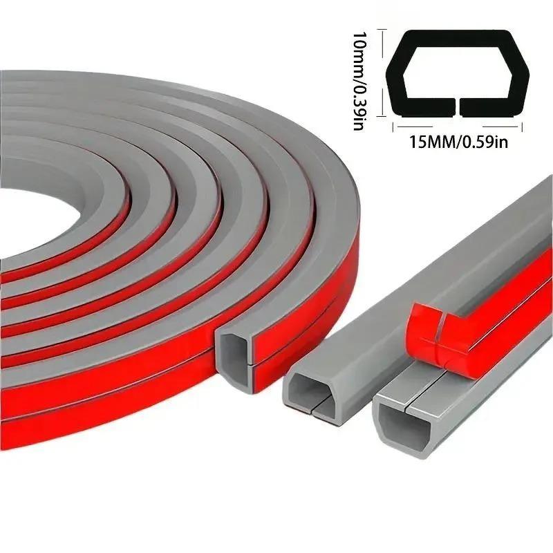 

1PC 1M Arc Anti-extrusion Floor Cord Cover Self-Adhesive Power Extension Wiring Duct Cable Protector Home Outdoor Wire Organizer 2m