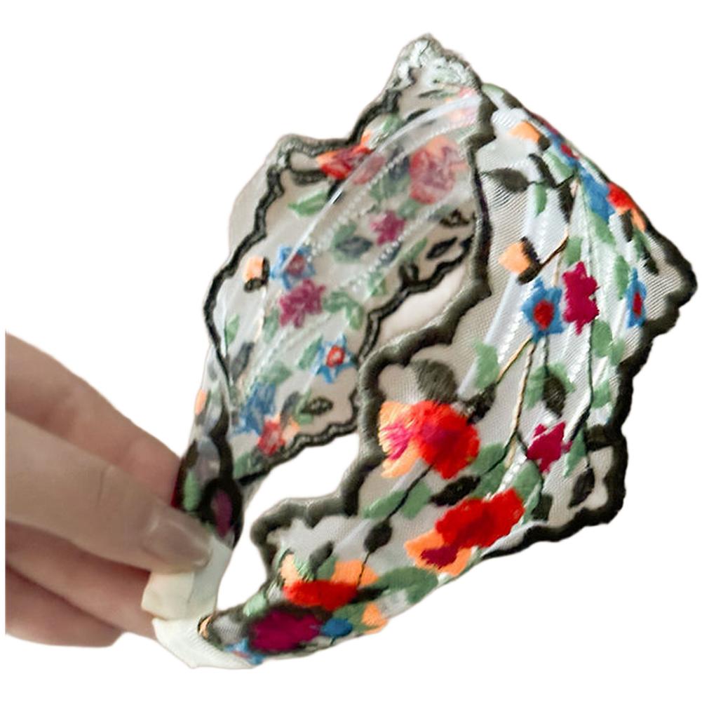 Embroidered Headband Vintage Headband Floral Headband чёрный