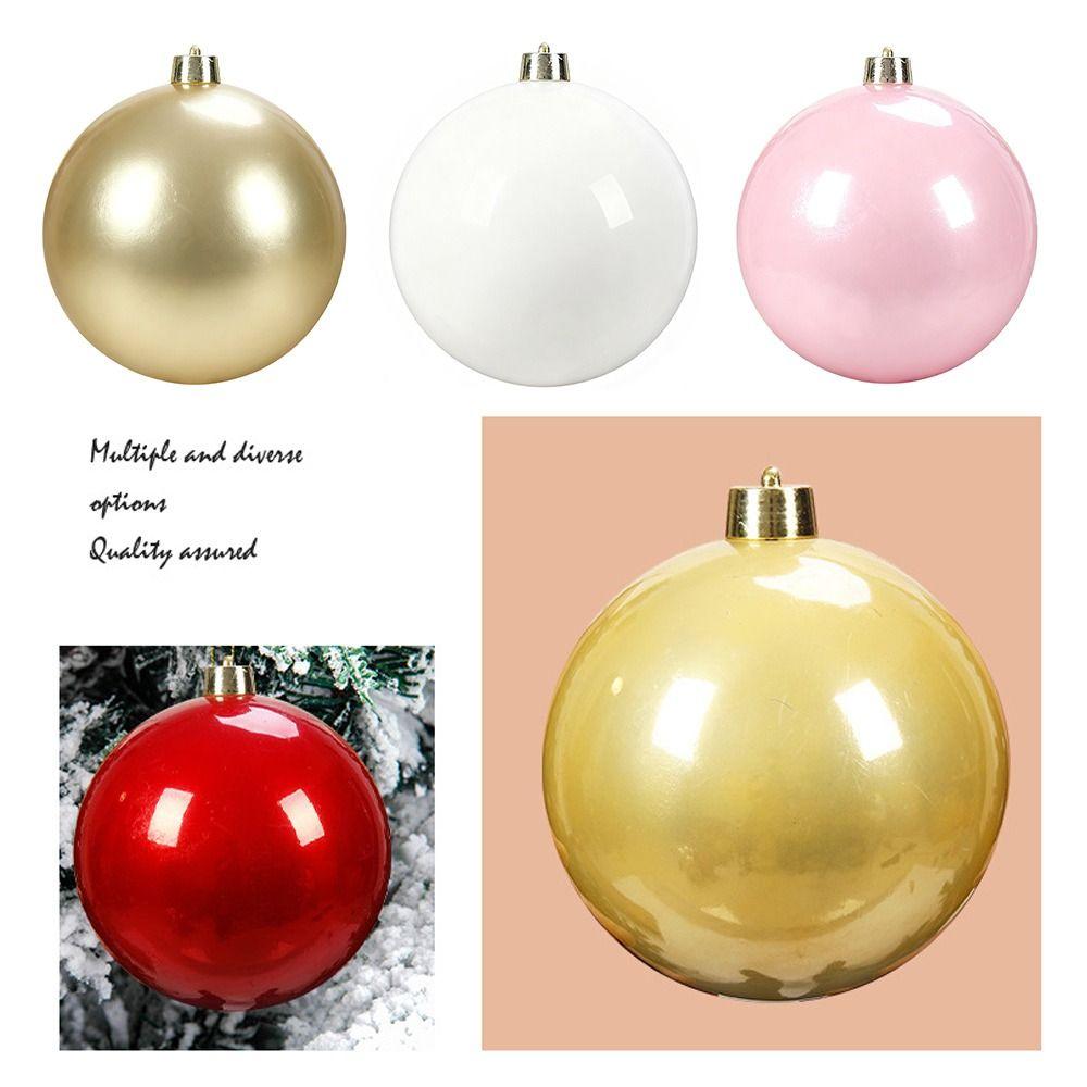 Plastic Christmas Ball 15CM Hang Ball Durable Pearlescent Ball  Hotel