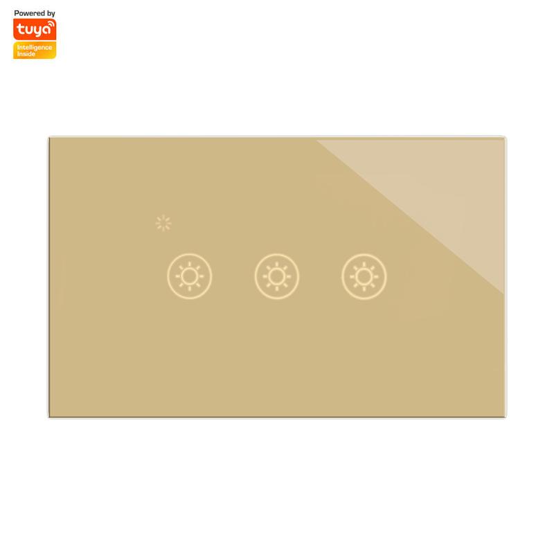 Factory Outlet 1 2 3 Gang Tuya Smart Switch Wifi No Neutral Glass Panel Zigbee Touch Wall Switches Intelligent Light Switch