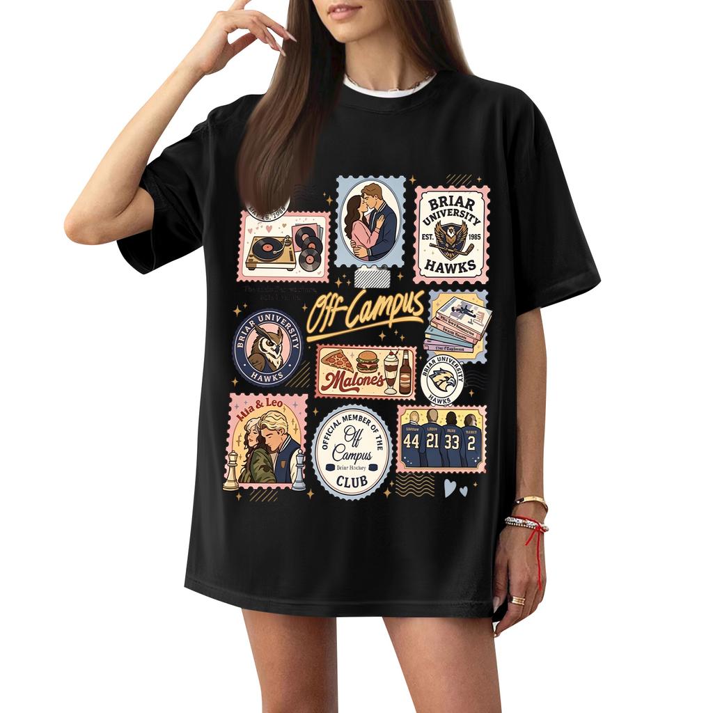 Women's Casual Short Sleeve T-Shirt Loose Fit Letter Graphic Print Crew Neck Comfortable Soft Fabric Lightweight Top for Daily Wear