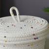 Cotton Rope Storage Basket Organizer Box for Makeup Snacks Desktop Multifunctional Stackable Handwoven Home Decor