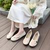 Flower Embroidered Women Comfortable Canvas Ballet Flats Instep Buckles Ladies Casual Flat Shoes Old Beijing Shoes