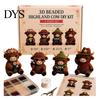 Sammlerstück Perlenkunst 3D Perlen Hochlandkuh Bausatz für Erwachsene, Kleine Tiere, DIY-Bausatz, Bastelset Perlenstickerei-Sets, 4 Niedliche Designs Thematisch