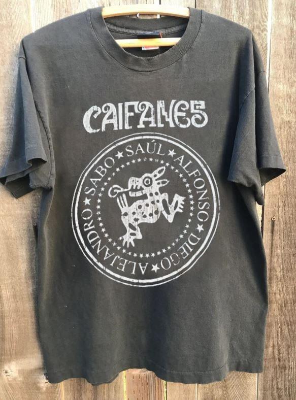 CAIFANES Mexican Rock Band Graphic Charcoal Unisex T shirt Men Women KH17969 Unisex T-Shirt S