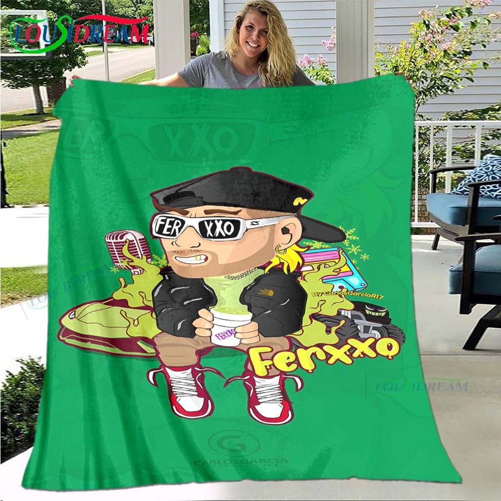 100% Polyester Pop Singer F-Ferxxo Four Seasons Blanket Sofa Cover Travel Bed Plush Blanket Travel Office Break Blanket Gift