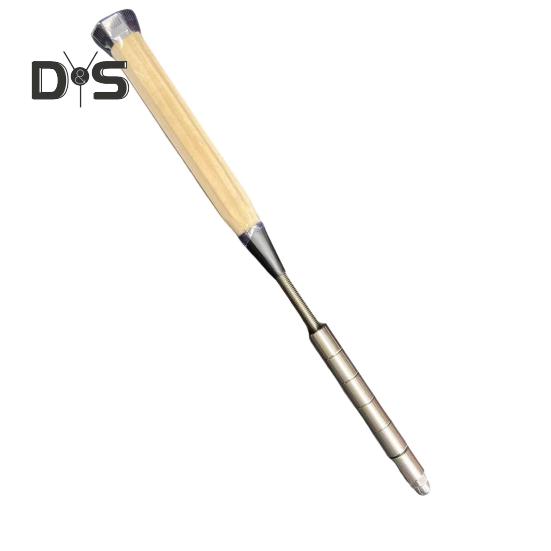 

Тренировочное устройство для бадминтонной ракетки с противоскользящей ручкой, реалистичный дизайн, конструкция из нержавеющей стали, тренажер для бадминтонного замаха цвет старого дерева