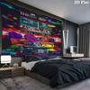 Among Us Custom Name Wall Tapestry Aesthetic Wall Hanging Printed Fabric Blanket Decorative Tapestries for Bedroom Living Room Home Decor