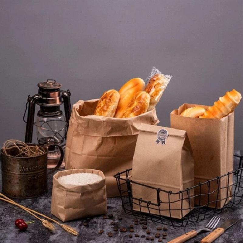 10 buc pungi de hârtie Kraft pentru cadouri, ambalaje, biscuiți, bomboane, alimente, cookie-uri, gustări, copt, pungă, nuntă, petrecere de ziua de naștere, consumabile