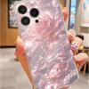 Pink Rose Anti-Drop Transparent Case for iPhone 14/15/16/17 Pro Max