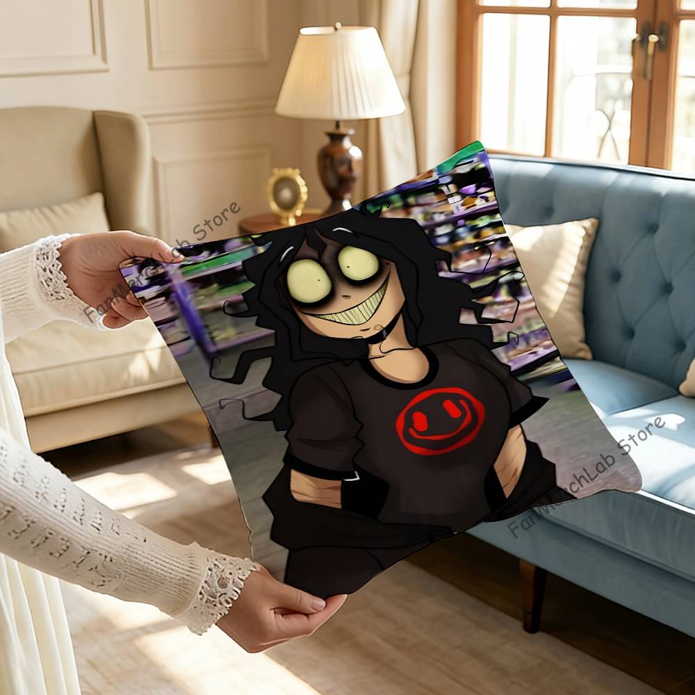 Horror Game JJohn DDoeS Pillow Case Plush Fabric Soft Pillowcase Double Sided Print Sofa Cushion Cover Throw