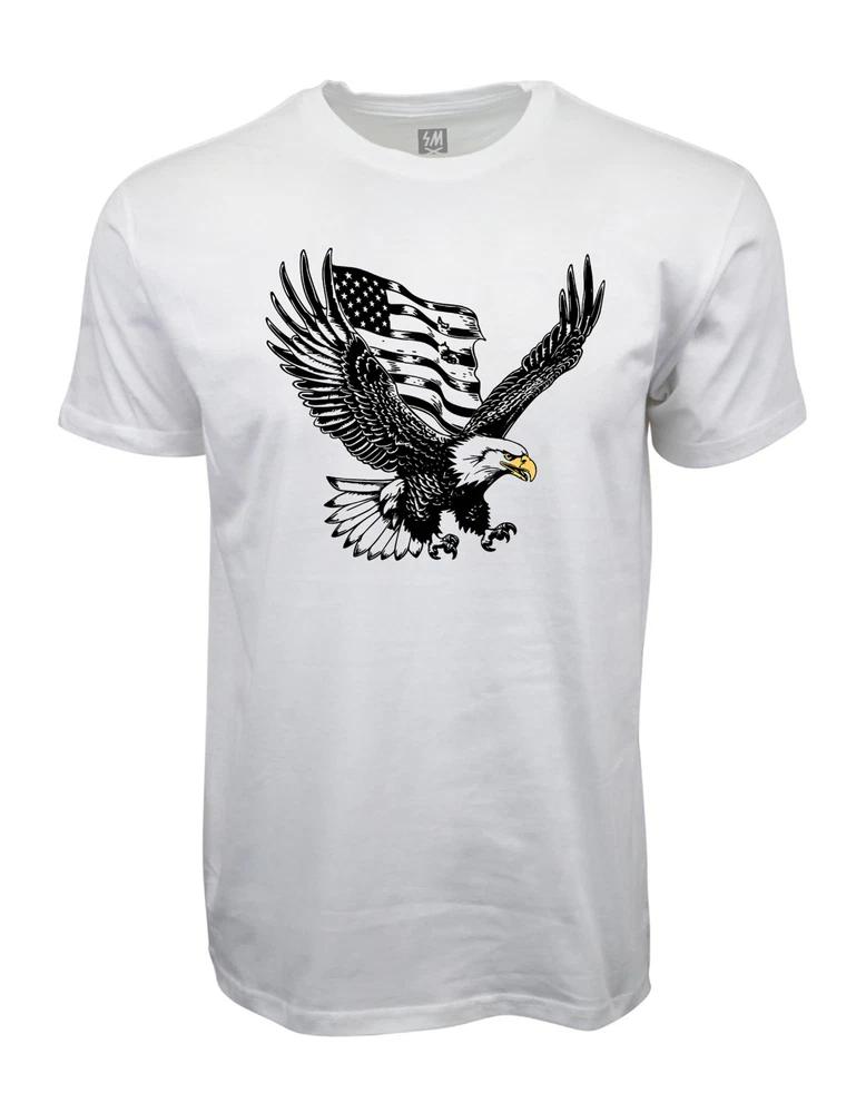 Distressed Usa Eagle Flag Graphic T Shirt S