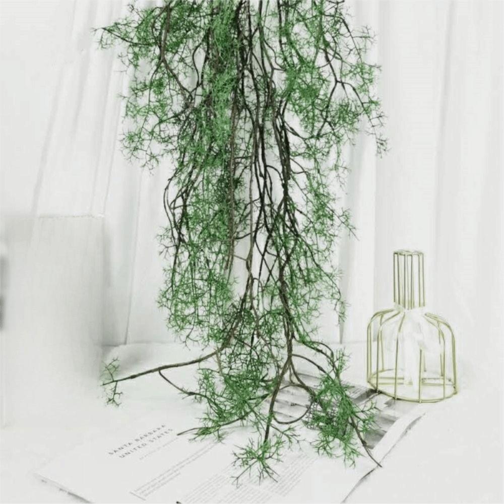 Evergreen Green Artificial Black Bone Vine Flexible Artificial Landscape Vines  Hallway