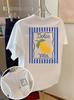 T-shirt Grafica Dolce Vita Limone per Donna/Unisex Fronte Retro Stampa Estate Italiana Vestibilità Ampia Girocollo Manica Corta Top Casual Quotidiano