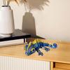 3D Printed Chameleon Figurine Movable Eyes Mini Lizard Figure Articulated Animal Model
