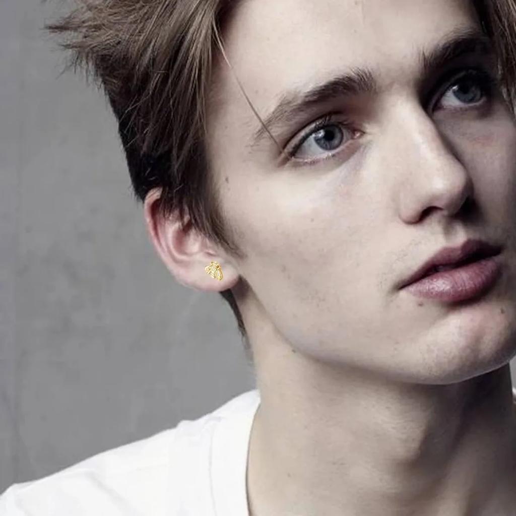 Titanium Stud Earrings Internal Thread Labret Little Bee Lip Ear Studs Rings Tragus Cartilage Helix Piercing Body Jewelry