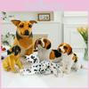 Brinquedo de Pelúcia Realista de Cachorro Adorável Cão Pastor Shar Pei Dálmata Cão de Orelhas Compridas Presente