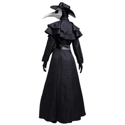 Halloween Adult, Medieval Steampunk Plague Doctor Costume, Crow Long-bill Birdman Costume