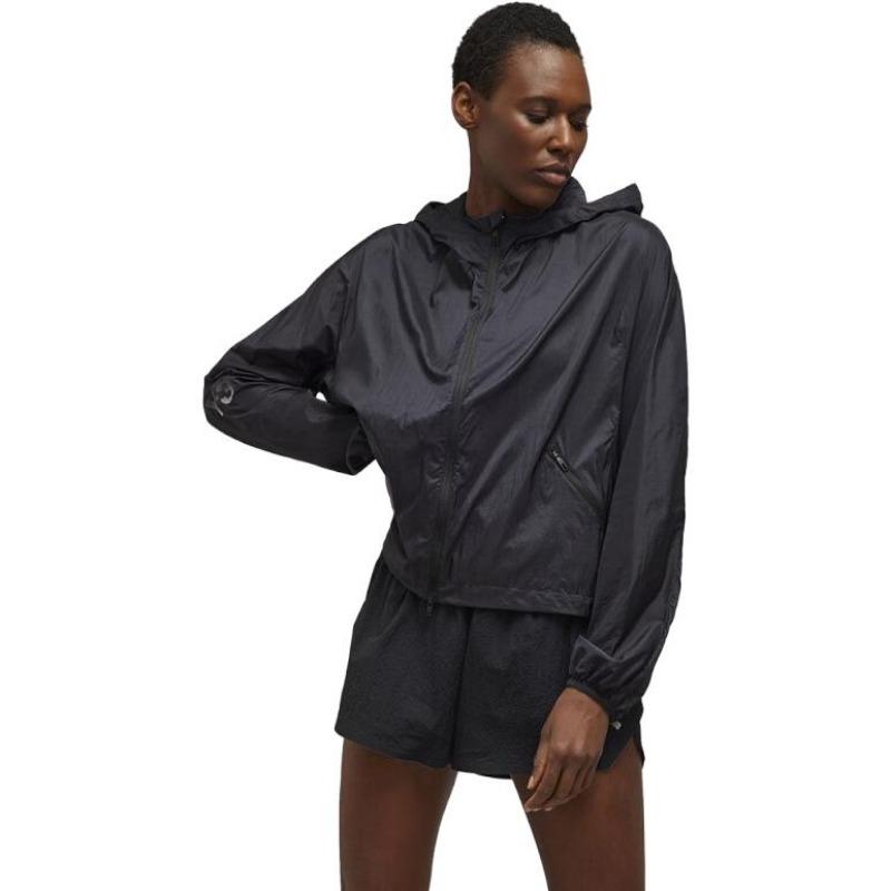Y-3 Lightweight Plain Hooded Jacket Women Jackets Black IN2832