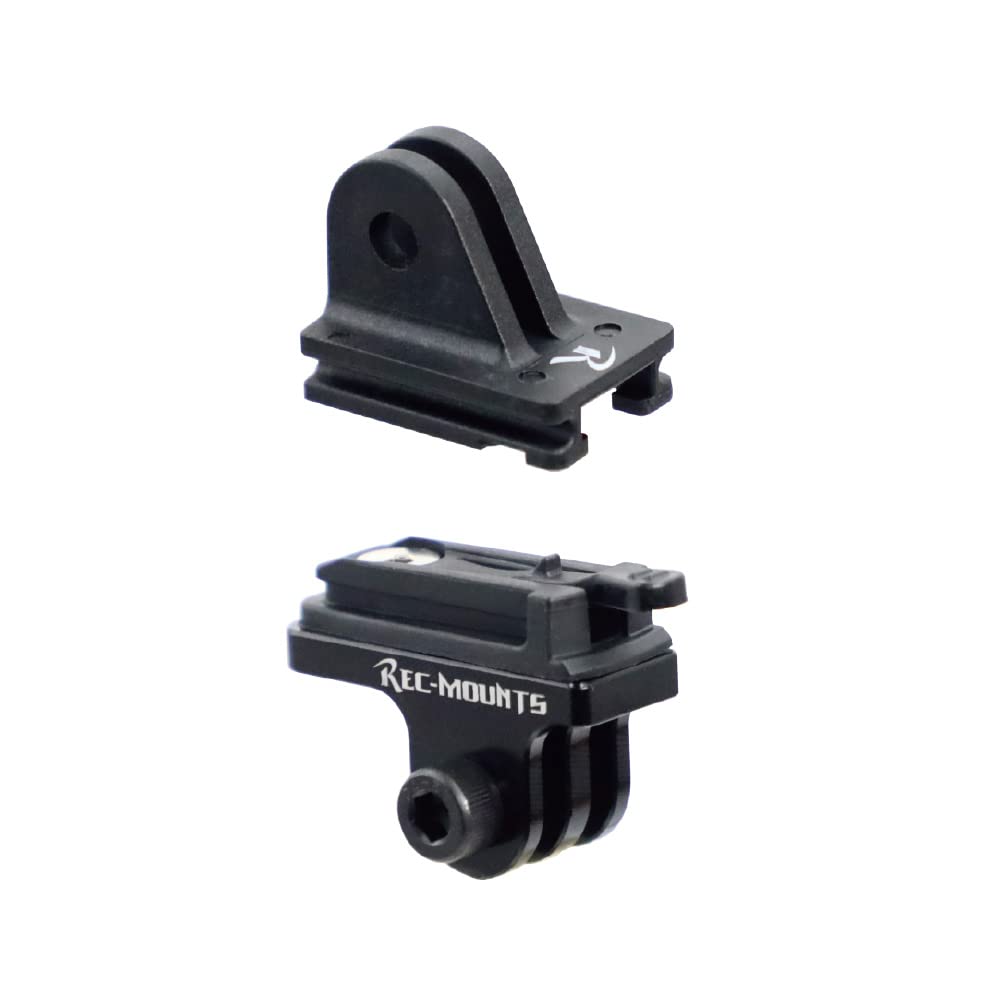 REC Mount GoPro Quick Release Adapter Set Easy and Fast Compatible with GoPro HERO Series Cameras and CatEye Black [H34GP-CATHL1] - Attach/Detach,