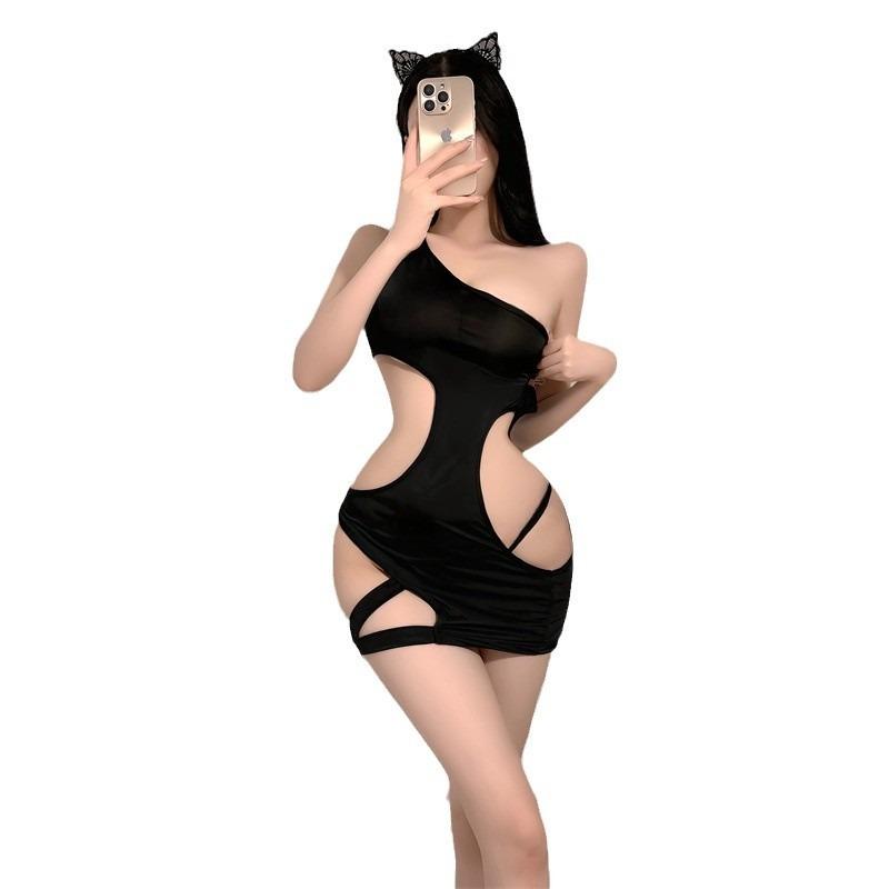 Sex Underwear Elastic Slim Sleeping Breasts Hips Women's Pajamas Passion Uniform Temptation Free