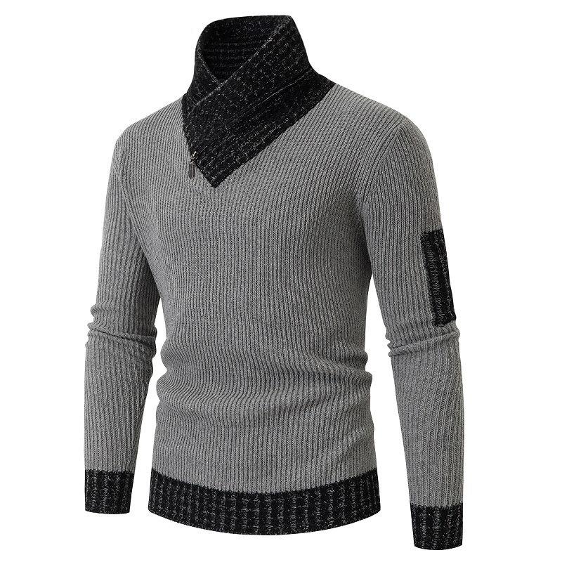 Fashion Color Block Warm Casual Neck Scarf For Men Winter Daily Wear