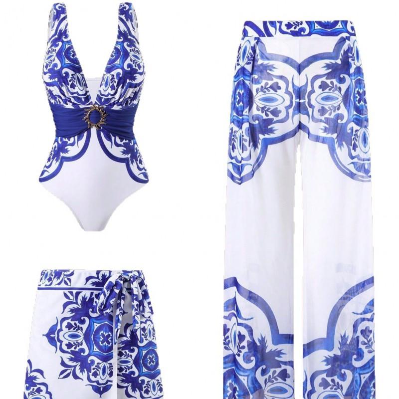 226 Fashion Sexy Swimsuit 3-Piece Set One-Piece Swimwear