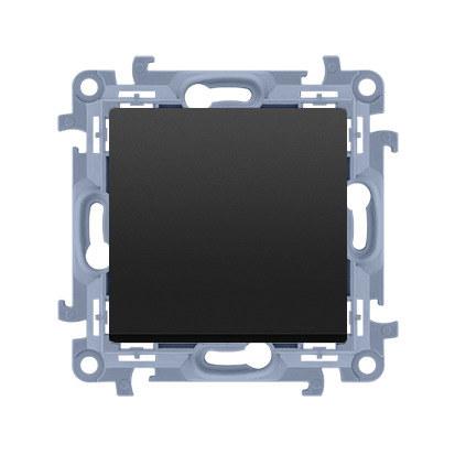 Button without pictogram (module) 10AX, 250V~, quick-connect terminals, black