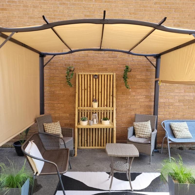 Universal Gazebo Replacement Canopy Waterproof 190T Polyester Fabric Fit Most Outdoor Patios Shelter Top For All Weather Protective