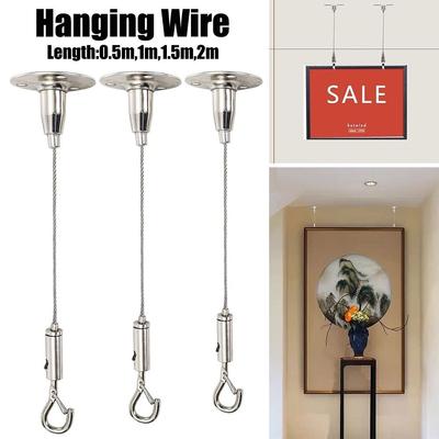 Hochwertiges Edelstahl-Drahtseil, verstellbar mit arretierbarem Aufhängeseil