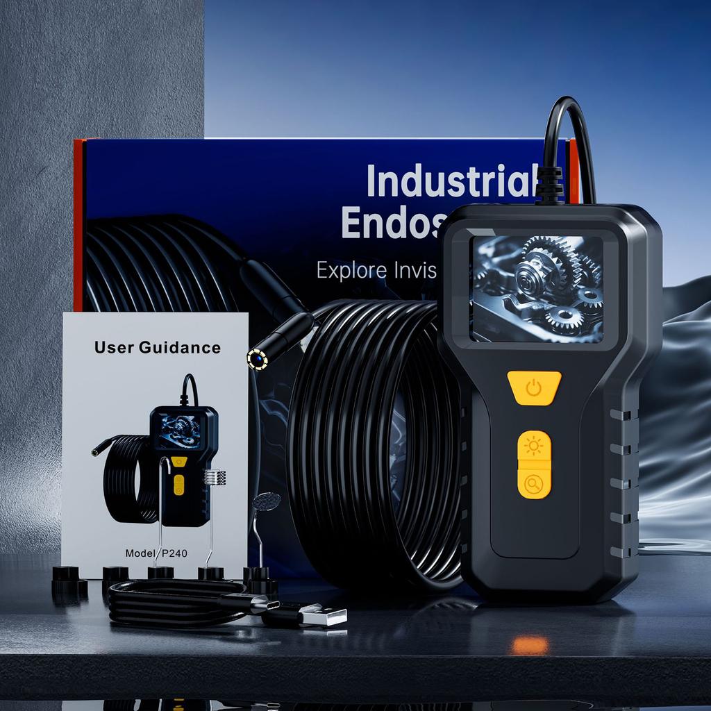 Easy Carry  Endoscope Camera 2.4 Inch Color Display High Resolution Camera for Detailed Inspections in Dark Confined Spa