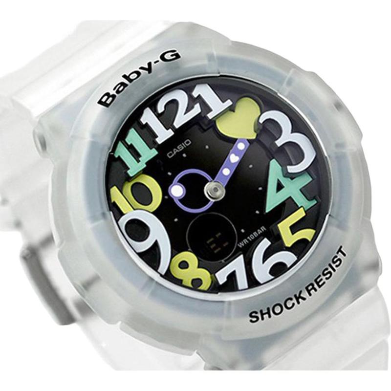 Casio BABY-G 100 Meters Waterproof Quartz Movement Resin Strap Japanese and Korean Watch Men's Watch Black Dial BGA-131-7B4