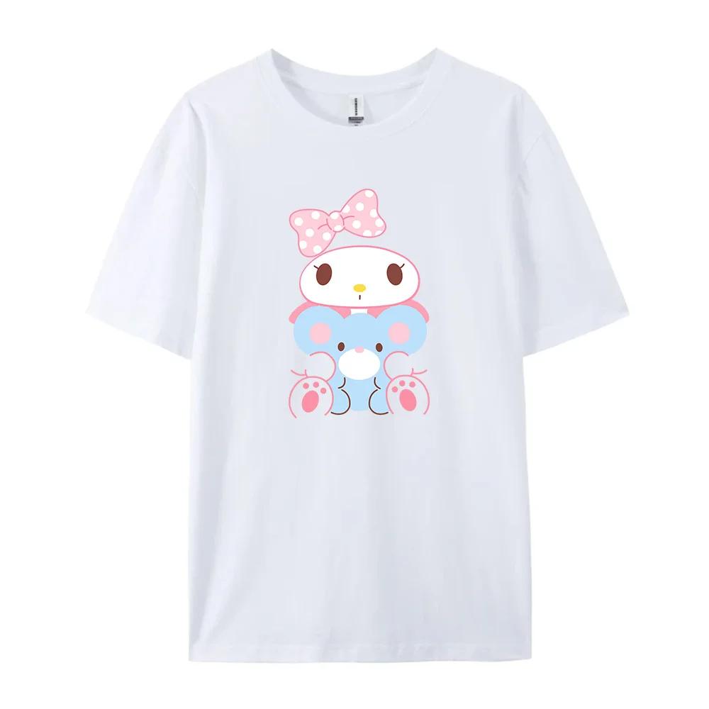 Cotton Breathable Childrens Tshirt Summer New Cute Melody Printed Parent Child Wear Unisexs and Womens Short Sleeves 2026