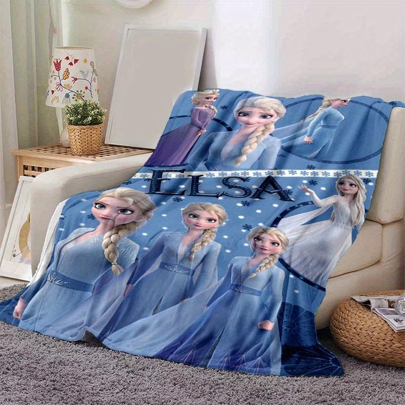 1pc Frozen Printing Blanket - Soft, All-Season Throw for Living Room, Bedroom,Personalized Gift with Adorable Cartoon Design