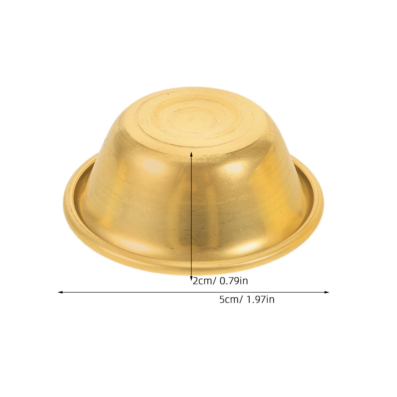 8Pcs Small Brass Copper Buddhist Bowls Mini Decorative Holy Water Ritual Offering Cups Temple Use Brass Bowl Holy Ritual Bowls China Mainland