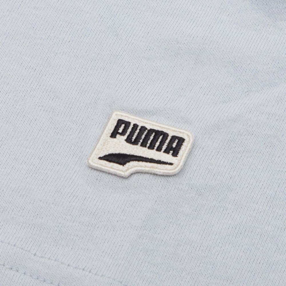 Puma Downtown Graphic Casual Sports Round Neck Short Sleeve T-Shirt Women Tops Grey Blue 533050-71