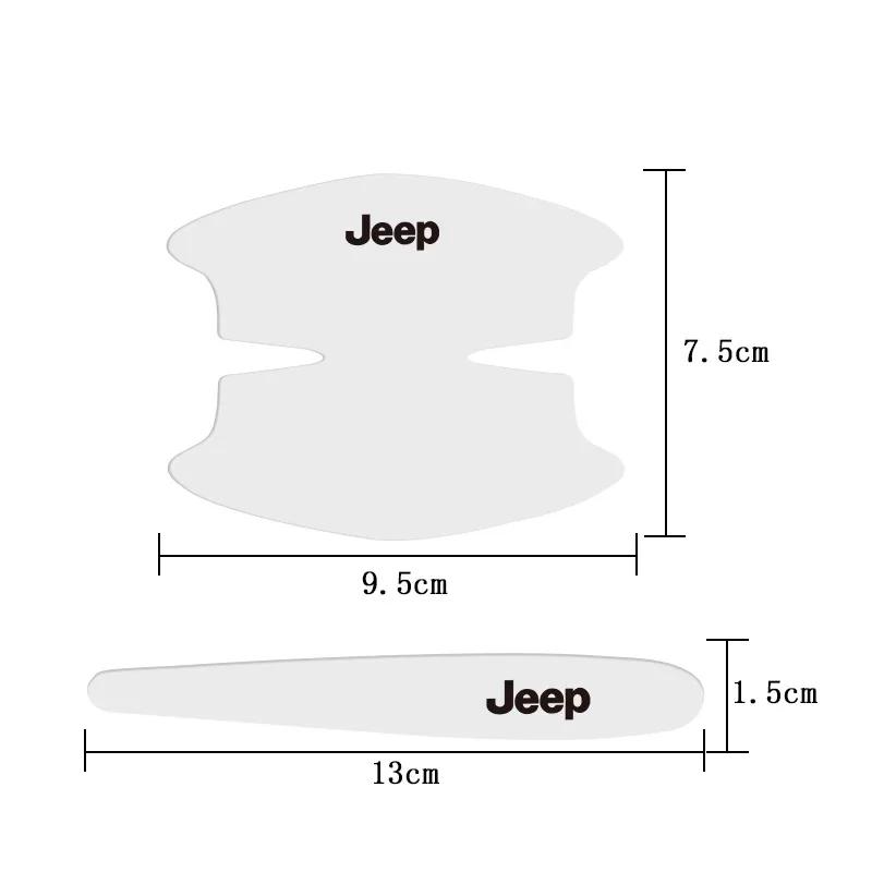 3D Anti-Scratch Door Handle Protector Guard for Jeep Gladiator Patriot Renegade Wrangler Grand Cherokee AKP1