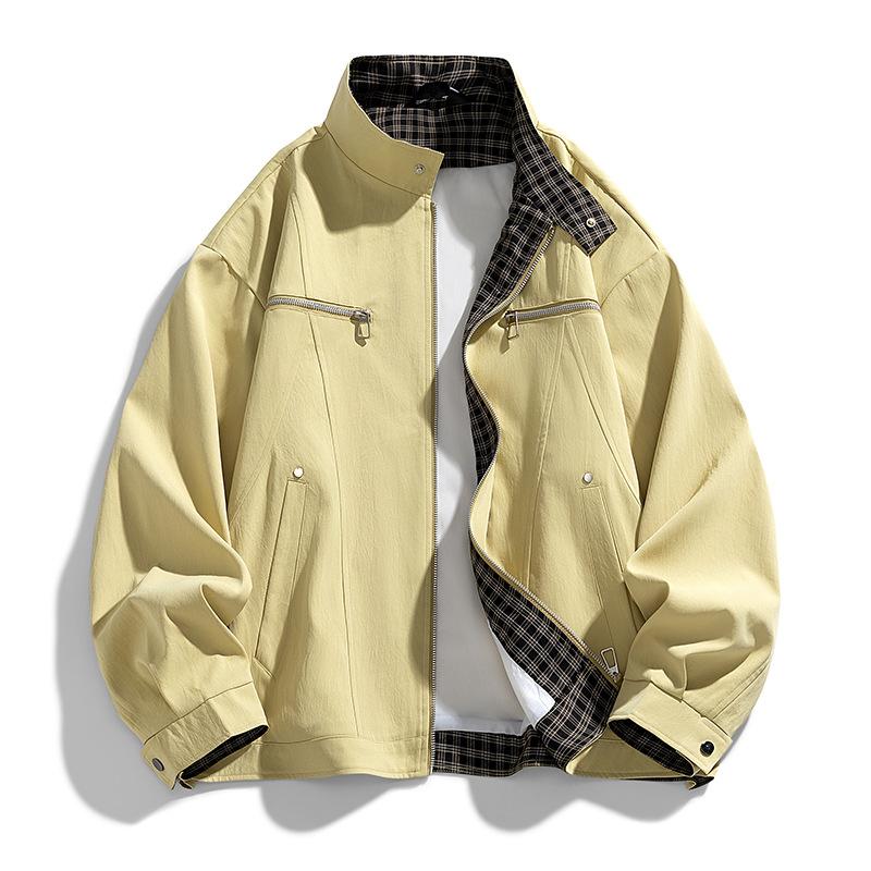 

Spring And Autumn Casual Jacket Men s Fit Zipper Cardigan Coat Male Outwear Coat M