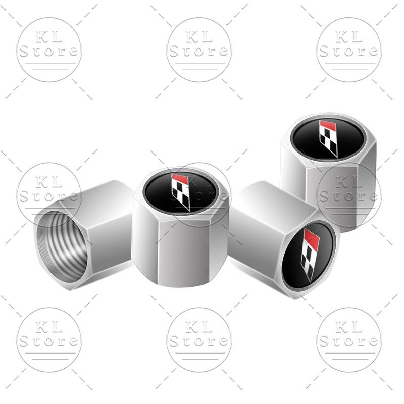 lcbn4 4Pcs Car Styling Racing Flag Badge Metal Wheel Tire Valve Caps Stem Case Dust Covers For Seat Ibiza Cupra Arosa Ateca Cordoba