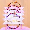 Led Luminous Garland Insert  Card Bright Cake Decoration For Birthday Party Diy Cake Decoration