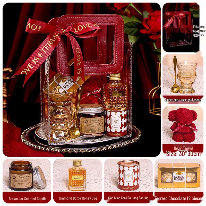 Teacher s Day Amber Cup Gift Set Set 5 (Red)